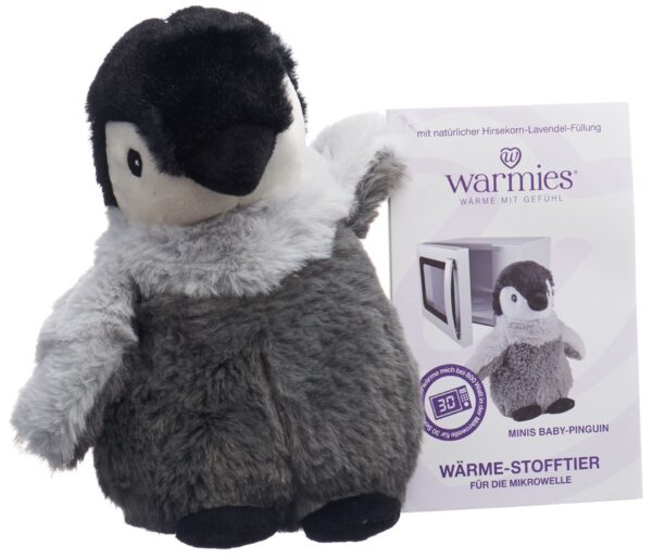 PICFRONT3D WARMIES Minis Wärme-Stofftier Baby-Pinguin