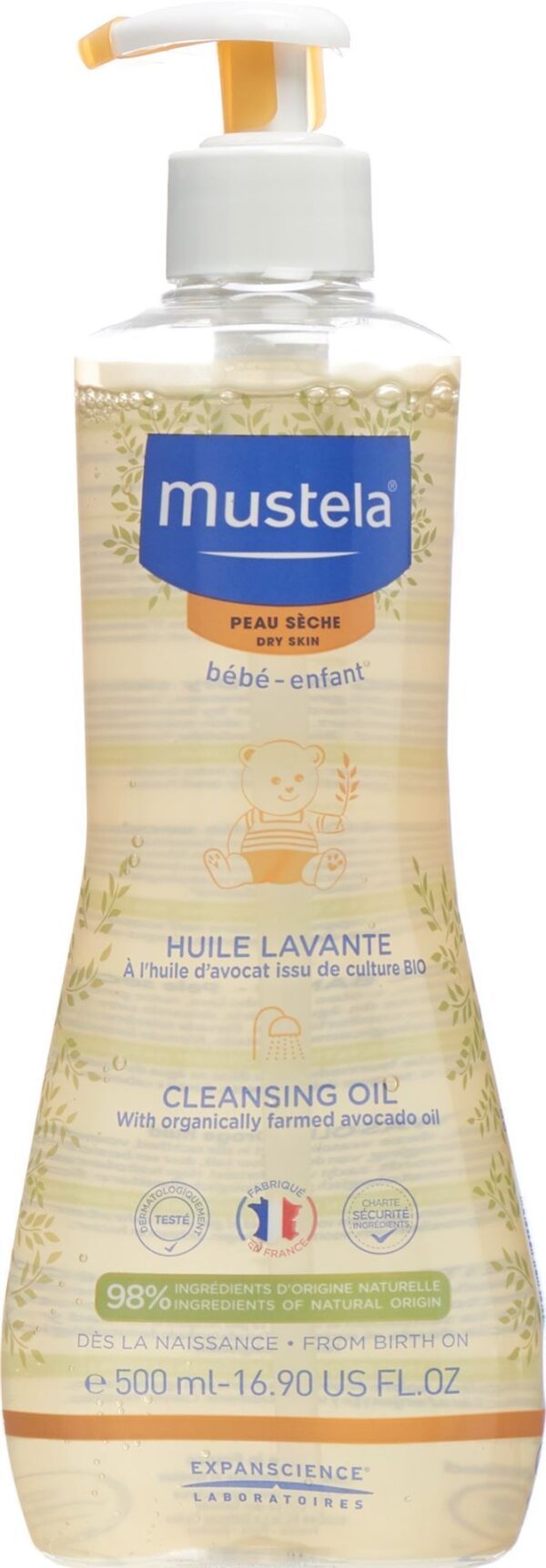PICFRONT MUSTELA Waschöl trockene Haut 500 ml