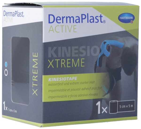 PICFRONT3D DERMAPLAST Active Kinesiotape Xtreme 5cmx5m schwa