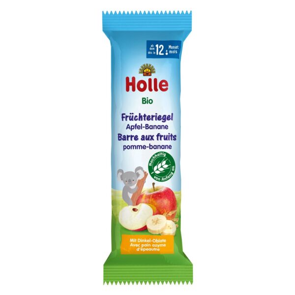 PICFRONT3D HOLLE Früchte Riegel Apfel Banane Bio 25 g