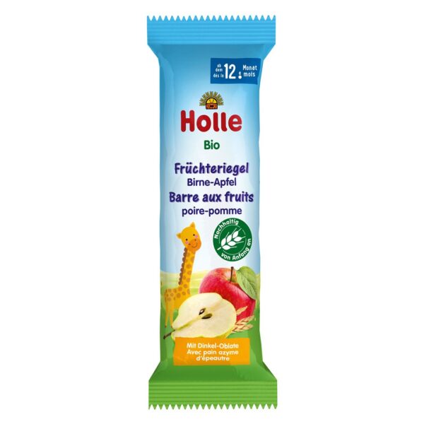 PICFRONT3D HOLLE Früchte Riegel Apfel Birne Bio 25 g