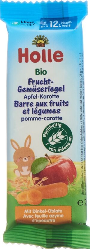 HOLLE Früchte-Gemüseriegel Apf Karot Bio 25 g