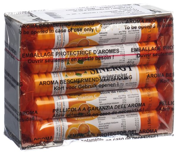 PICFRONT3D SINERGY Traubenzucker Orange Vitamin C 15 x 40 g