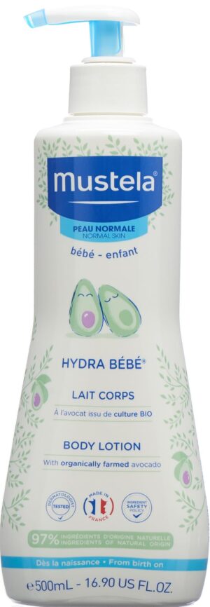 MUSTELA Hydra Bébé Körpermilch normale Haut 500 ml