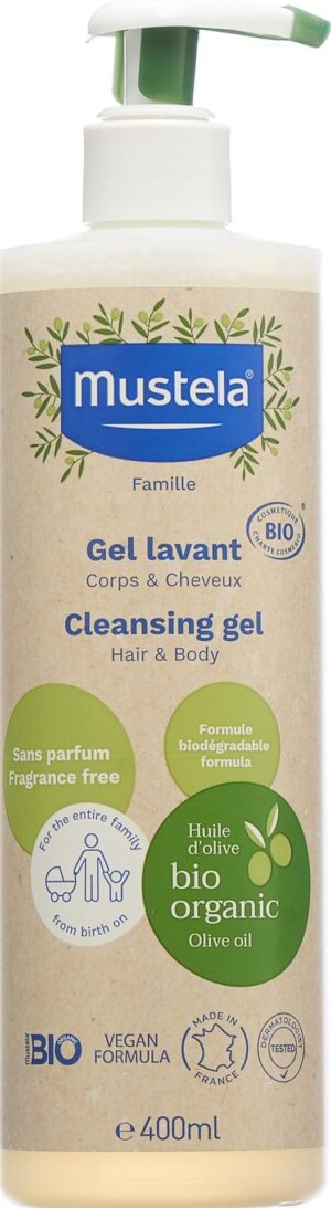 MUSTELA BIO Waschgel Haare Körper (neu) Fl 400 ml