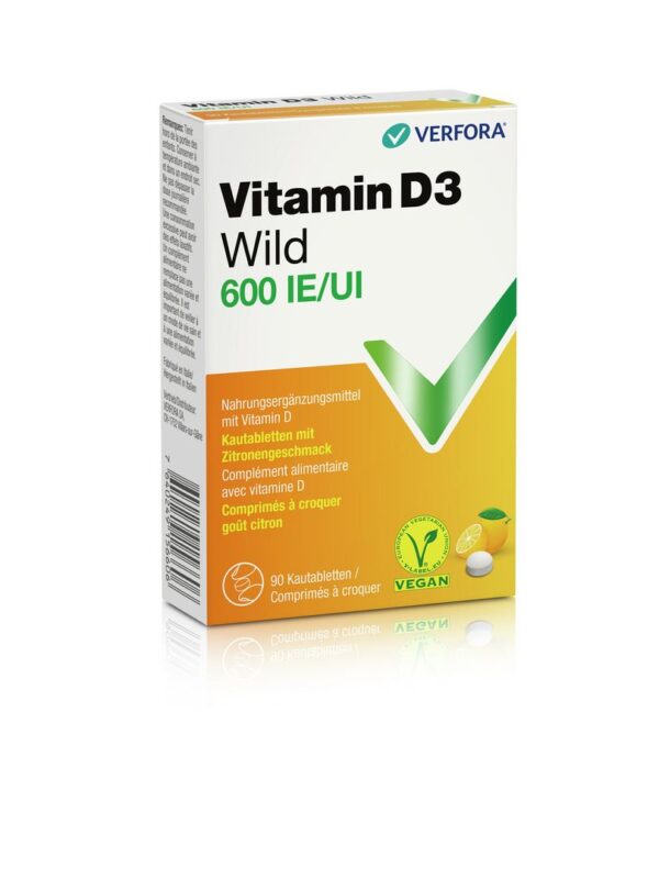 PICBACK3D VITAMIN D3 WILD Kautabl 600 IE vegan 90 Stk