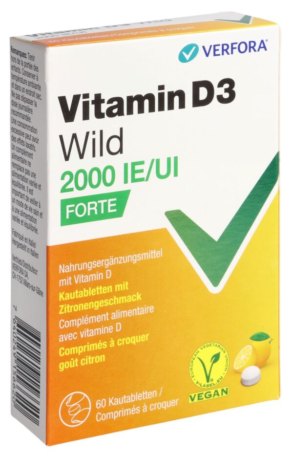 PICFRONT3D VITAMIN D3 WILD Kautabl 2000 IE vegan 60 Stk