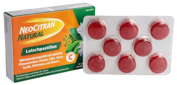 NEOCITRAN Natural Lutschpastillen 16 Stk