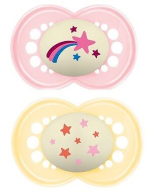 CONTENTFRONT MAM Night Nuggi Sil 16-36m Girl 2 Stk