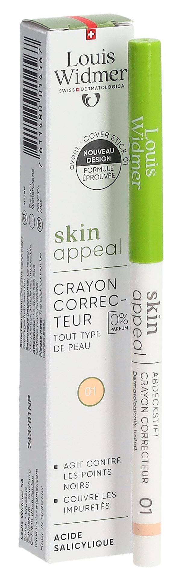 WIDMER Skin Appeal Abdeckstift 01 0.25 g