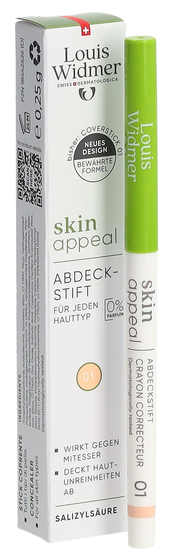 WIDMER Skin Appeal Abdeckstift 01 0.25 g