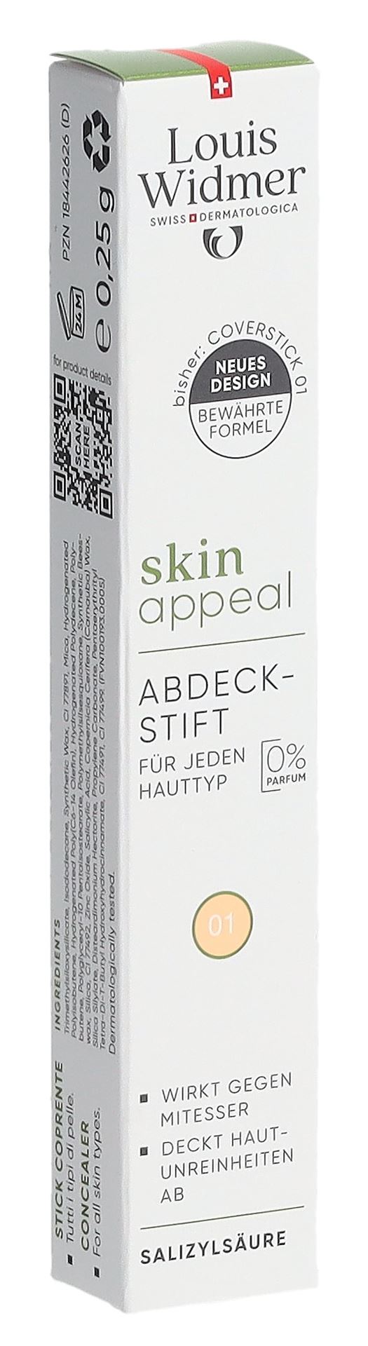 WIDMER Skin Appeal Abdeckstift 01 0.25 g