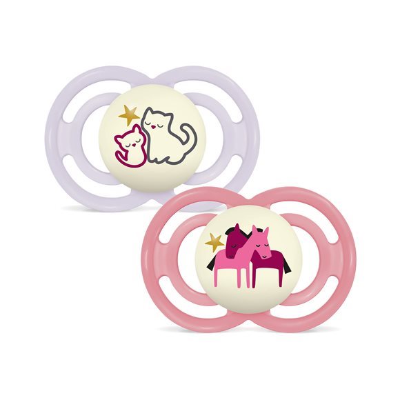 MAM Perfect Night Nuggi Sil 16-36m Girl 2 Stk