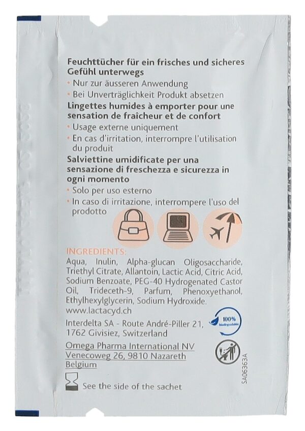 CONTENTBACK LACTACYD Intimpflegetücher einzeln 10 Stk