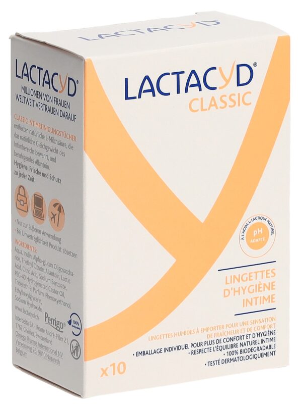PICBACK3D LACTACYD Intimpflegetücher einzeln 10 Stk