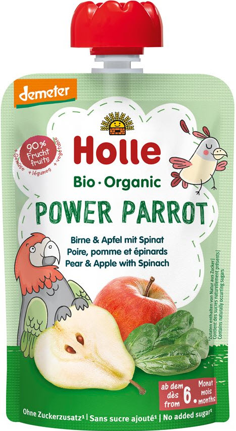 PICFRONT HOLLE Power Parrot Pouchy Birne Apfel Spinat 100 g
