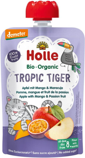HOLLE Tropic Tiger Pouchy Apfel Mango Maracu 100 g