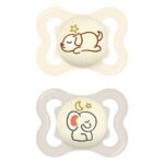 MAM Supreme Night Nuggi Sil 0-6m 2 Stk