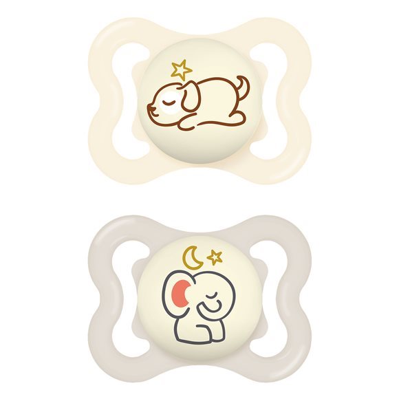 MAM Supreme Night Nuggi Sil 0-6m 2 Stk