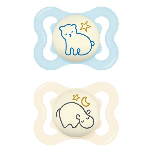 MAM Supreme Night Nuggi Sil 0-6m 2 Stk