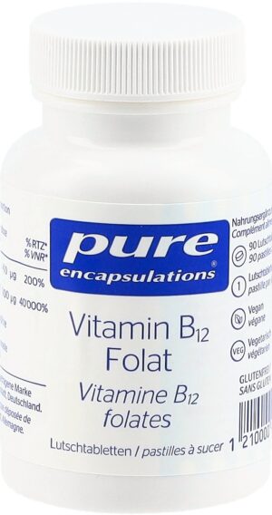 PURE Vitamin B12 Folat Lutschtabl CH Ds 90 Stk