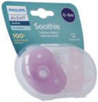 PHILIPS AVENT Curved Soothie Pink 0-6m Steri 2 Stk
