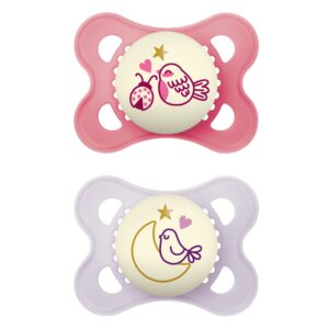 MAM Night Nuggi Sil 0-6m Girl 2 Stk